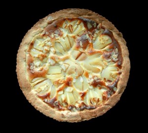 tarta de peras con azafrán