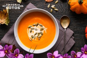 Crema de calabaza con azafrán