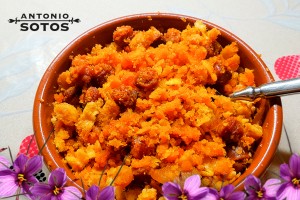 Migas ruleras de azafrán