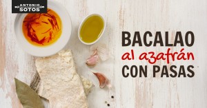 Bacalao al azafrán con pasas