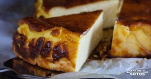 Tarta de queso manchego al azafrán