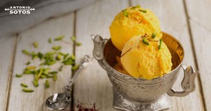 helados de azafrán